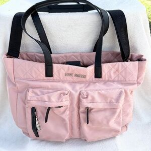Steve Madden Quilted Weekender‎ Tote Bag  Blush-Pink